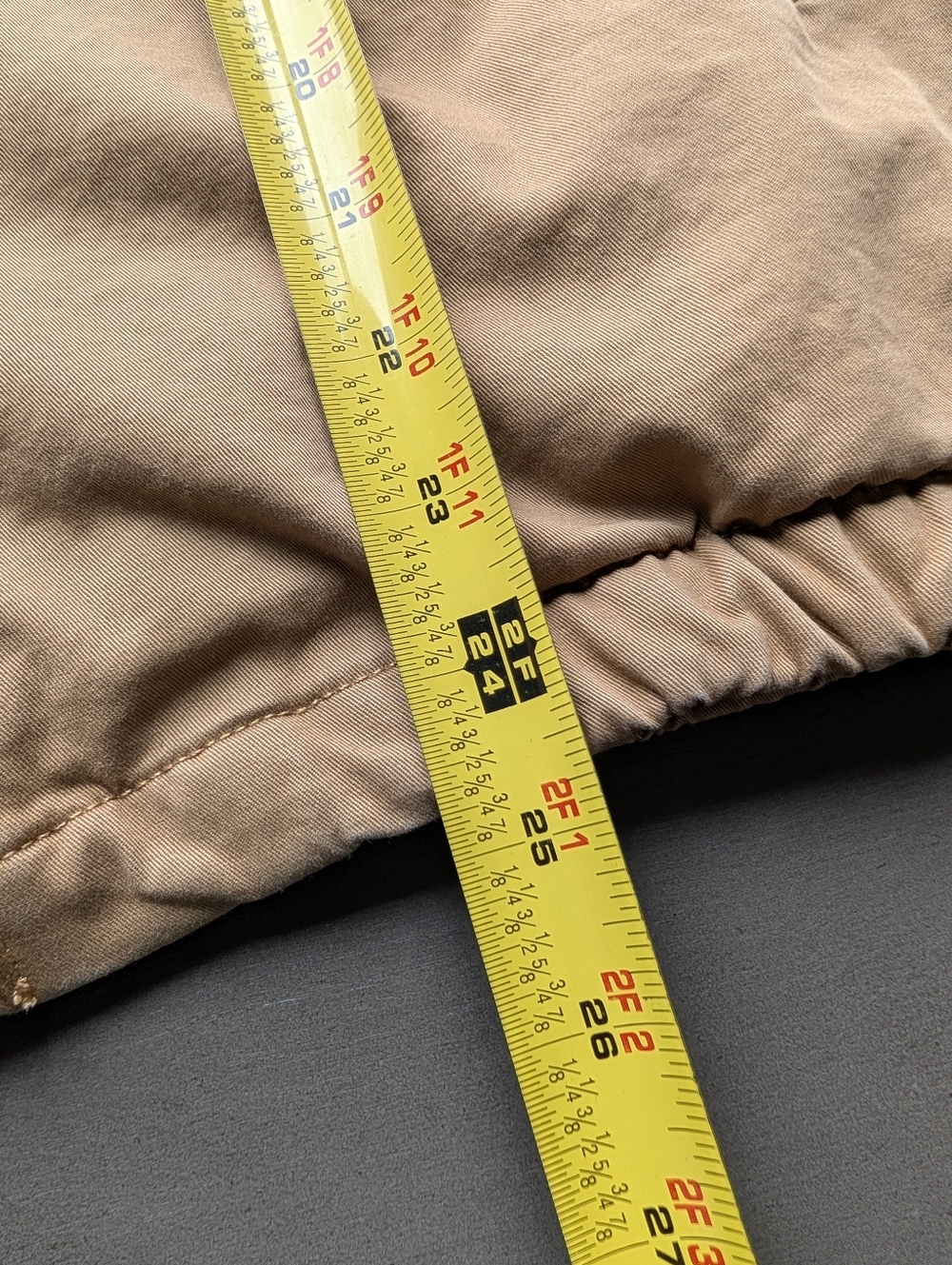 Denim & Flower Brown Bomber Jacket Zip Up Size L Utility Casual Elastic Hem - Picture 14 of 14